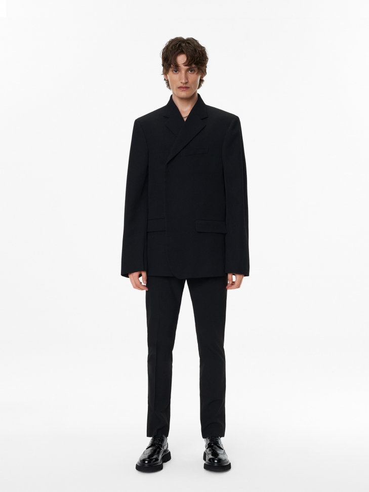 Czarne skórzane półbuty Brogsy