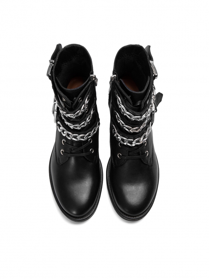 Czarne trzewiki damskie