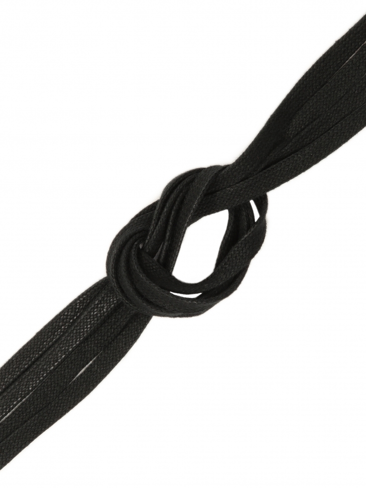 Czarne płaskie sznurówki