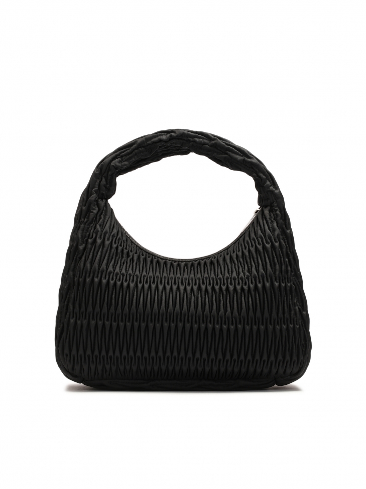 Torebka na ramię z efektownie zdobionej tkaniny