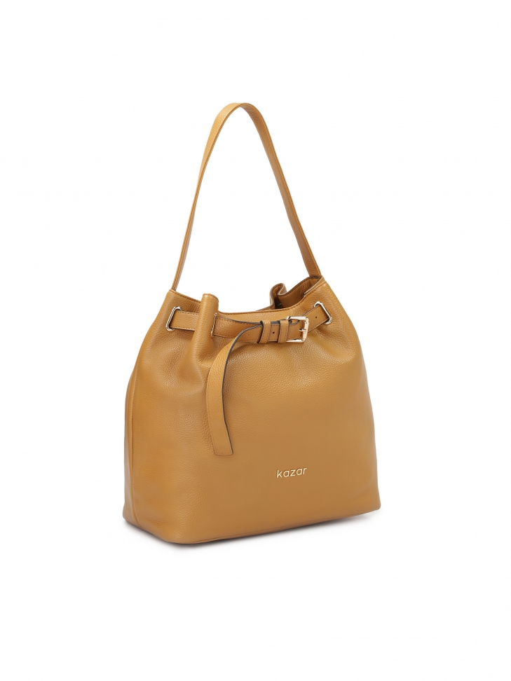 Skórzana torebka o luźnym fasonie