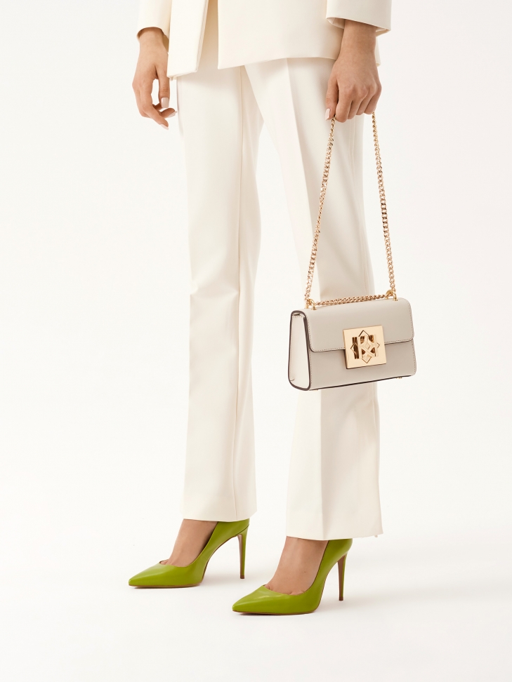 Elegancka torebka na ramię ze skóry licowej