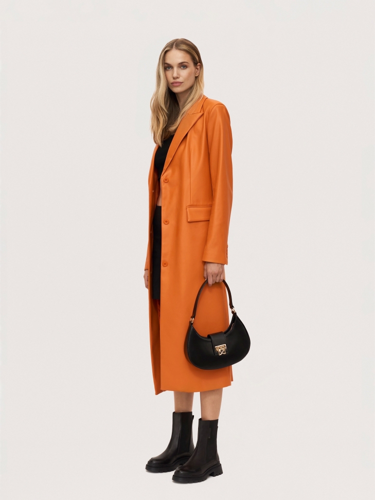 Skórzane botki typu chelsea na grubej futurystycznej podeszwie