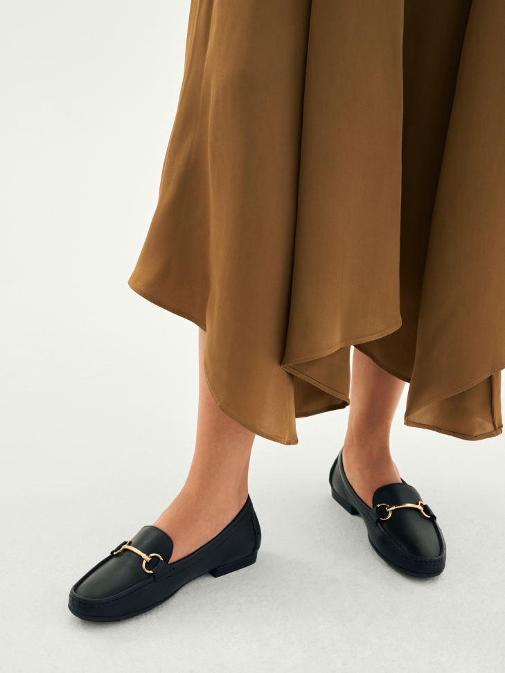 Czarne mokasyny damskie