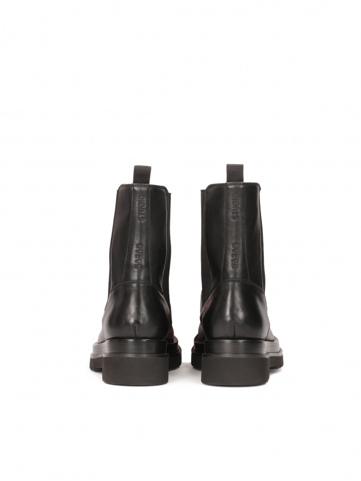 Męskie botki ze skóry z gumowymi wstawkami