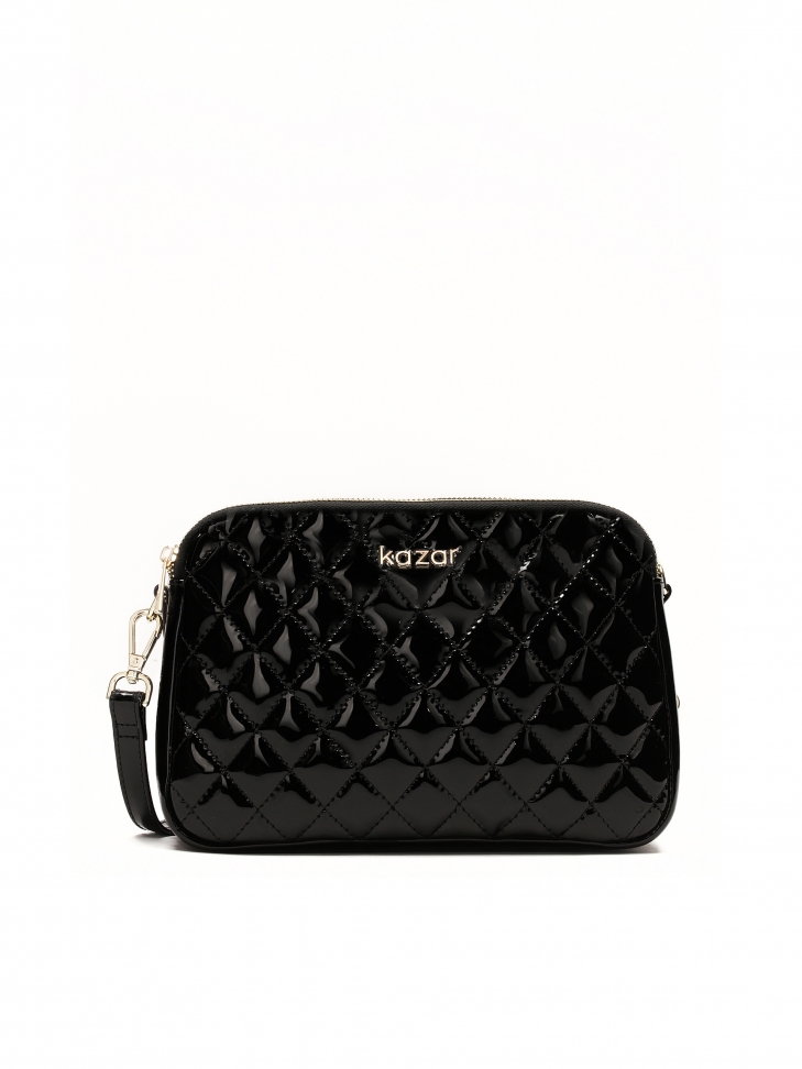 Lakierowana torebka na pasku