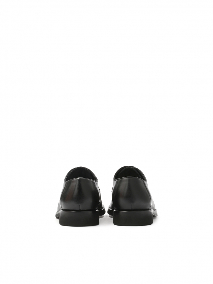 Czarne skórzane półbuty męskie