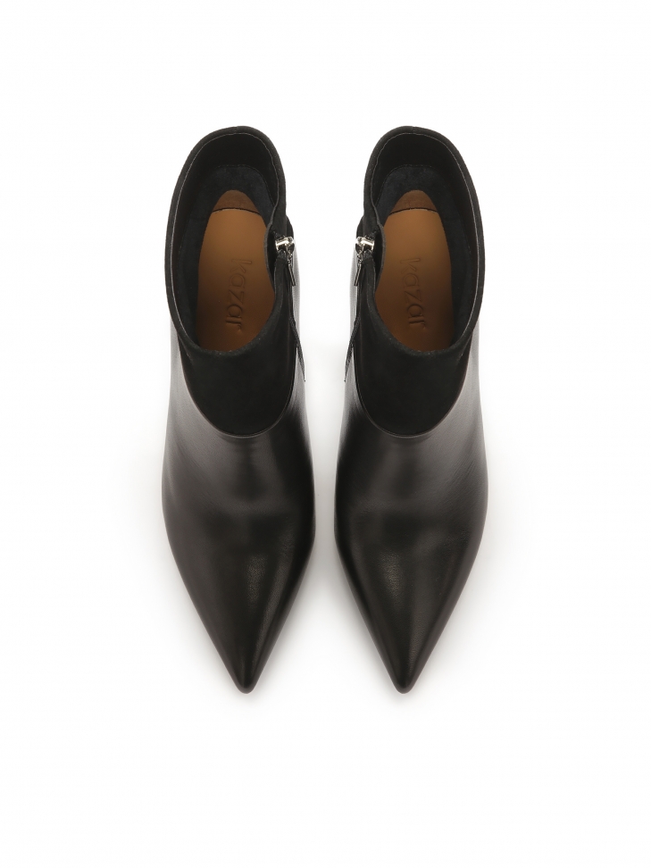 Eleganckie czarne botki na smukłej szpilce