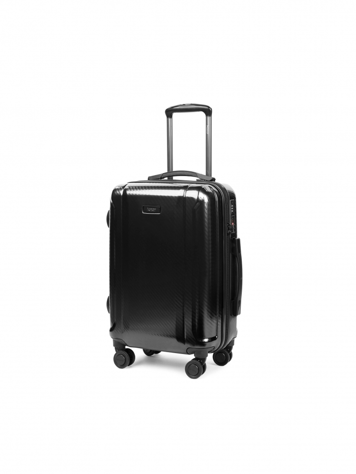 Mała kabinowa walizka z policarbonu fakturowana