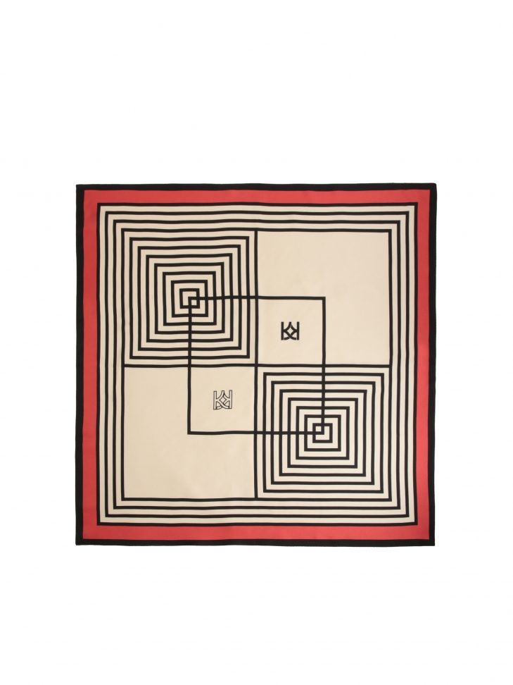 Wzorzysta apaszka z jedwabiu