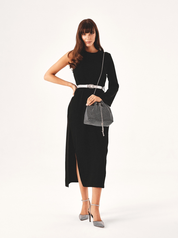 Elegancka torebka worek z yształkami