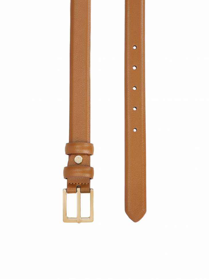 Skórzany pasek z minimalistyczną klamrą