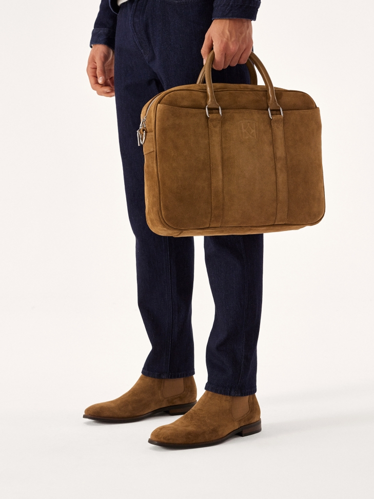 Wsuwane sztyblety męskie z zamszu