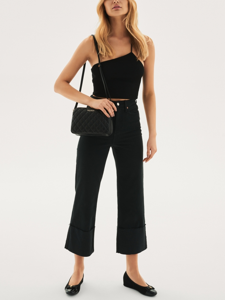 Czarne baleriny damskie