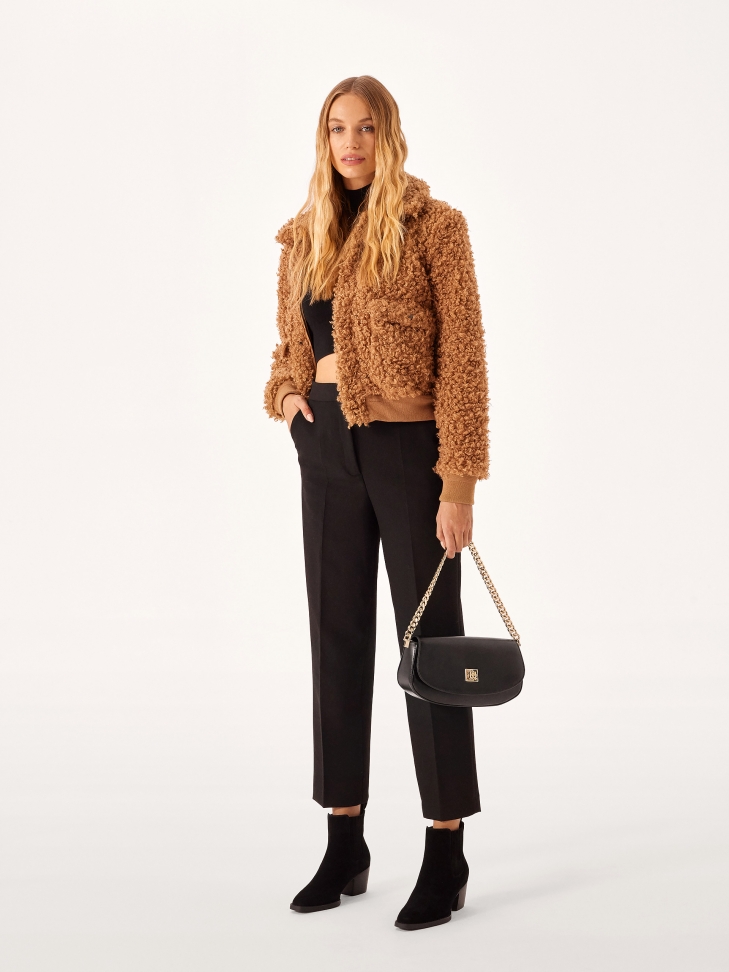 Czarne botki z zamszu bez zapięcia