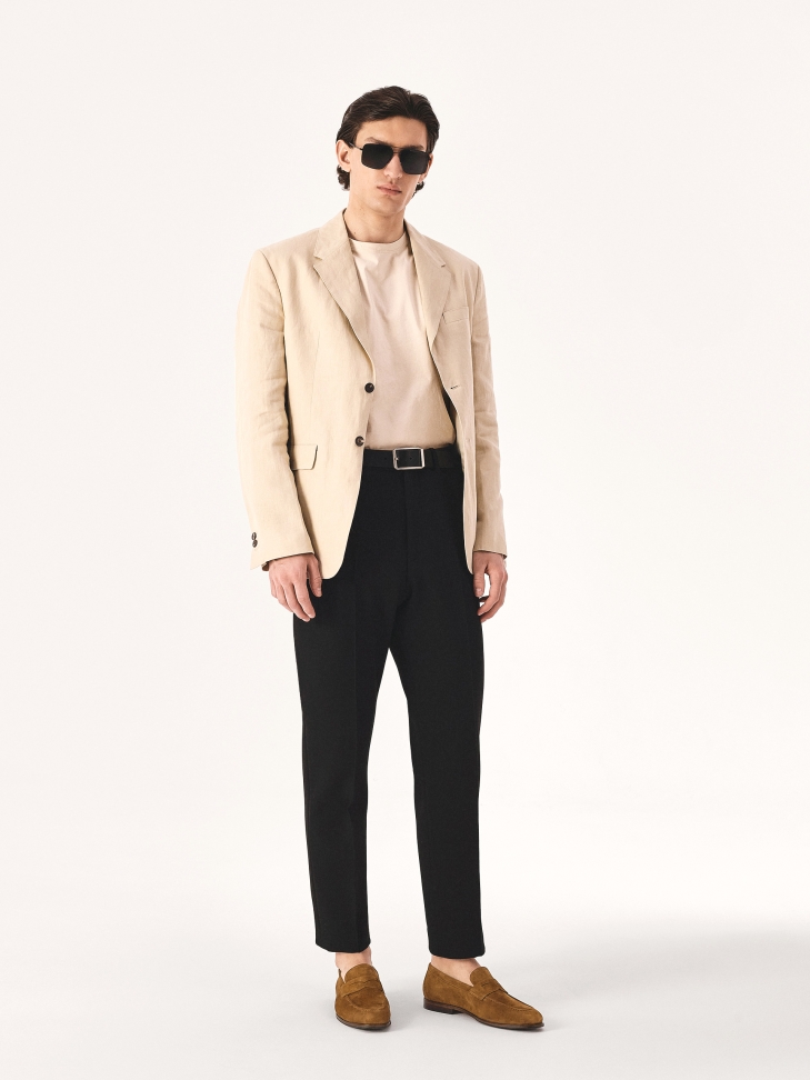 Brązowe zamszowe loafersy minimal