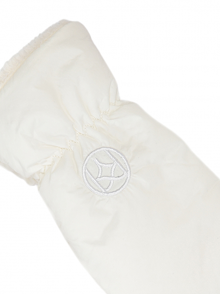 Beżowe rękawiczki damskie z jednym palcem