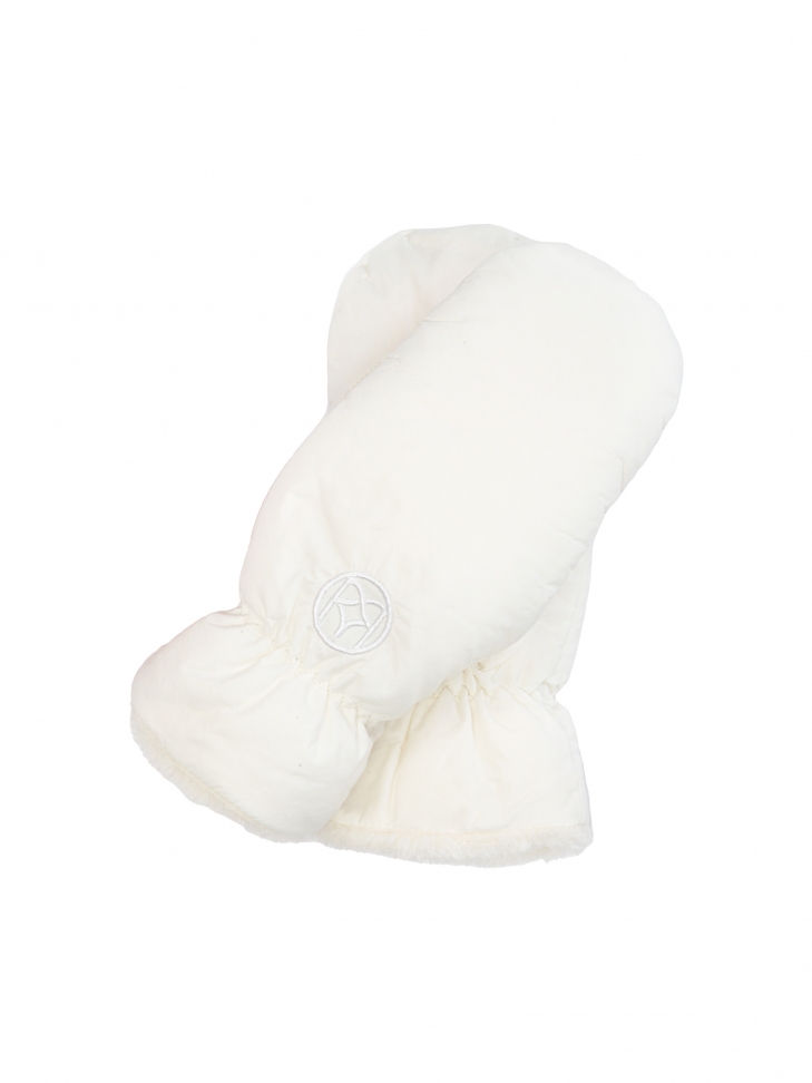 Beżowe rękawiczki damskie z jednym palcem