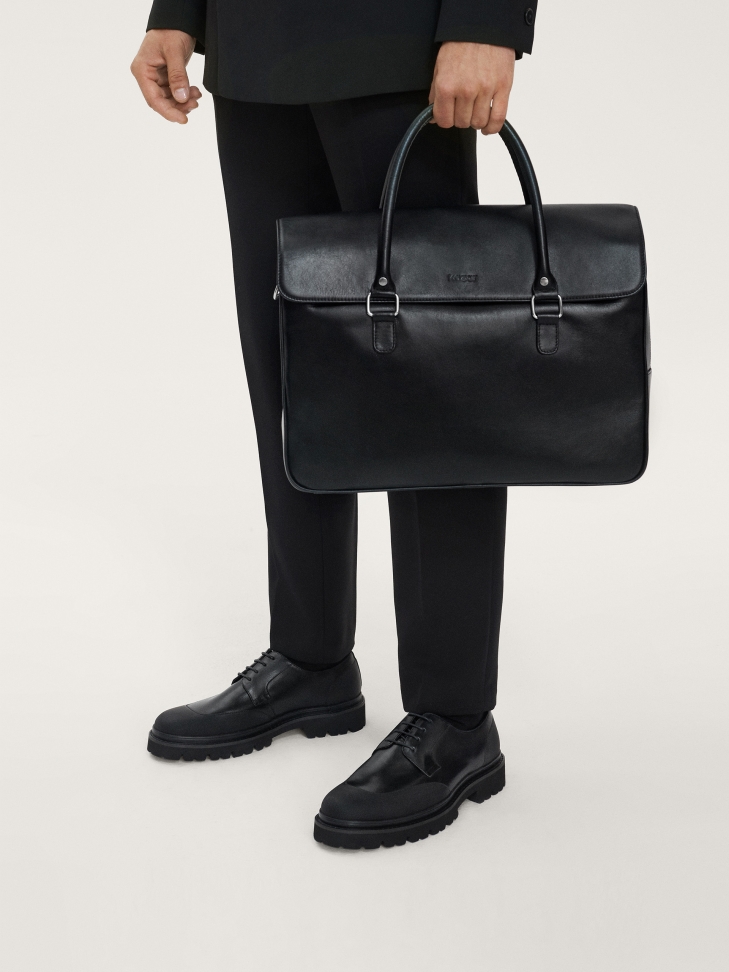 Nowoczesne czarne półbuty męskie