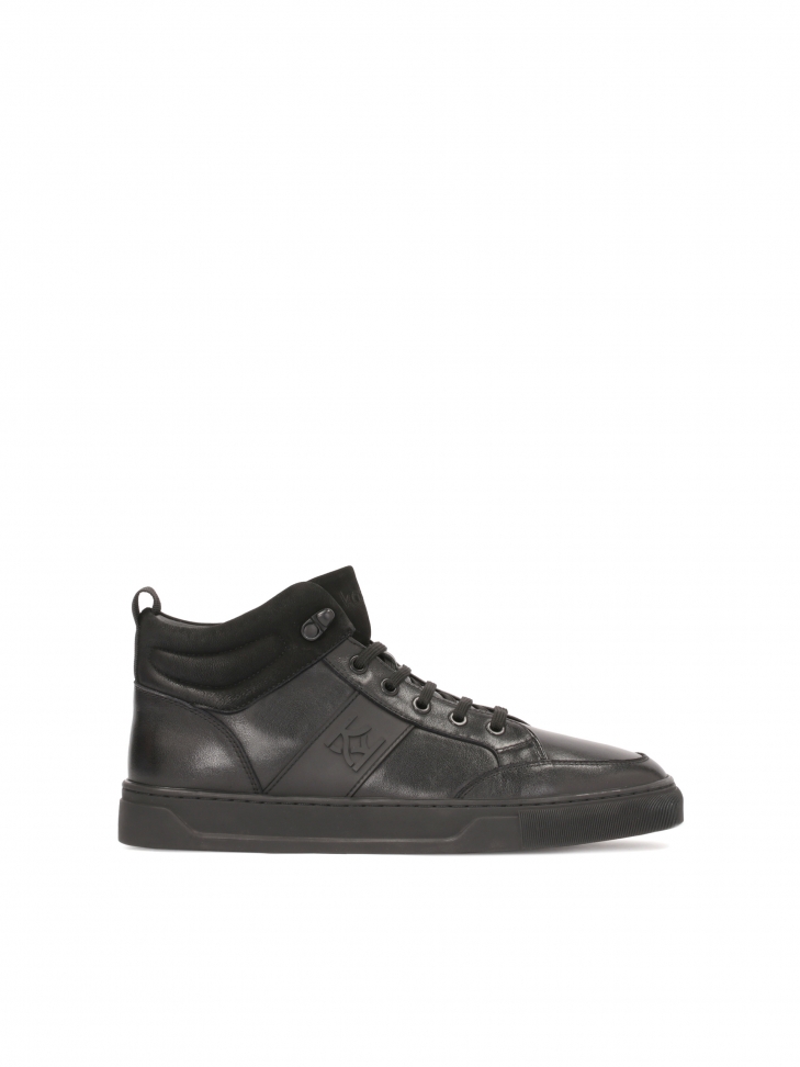 Wysokie sznurowane sneakersy męskie z monogramem