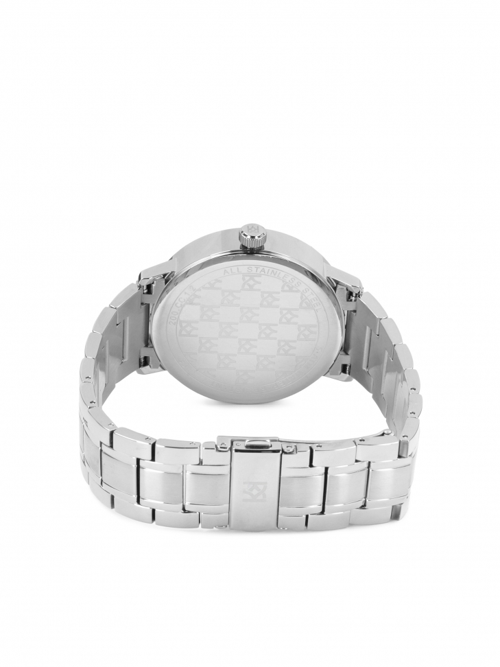 Srebrny minimalistyczny zegarek na bransolecie