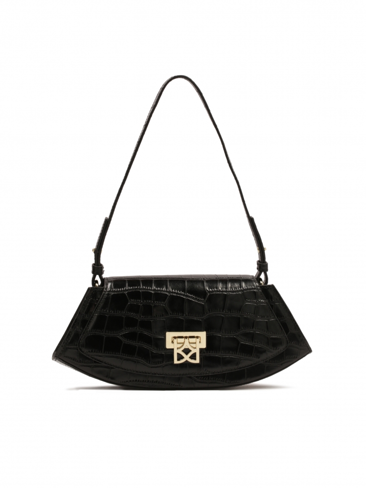 Sztywna torebka na ramię półksiężyc