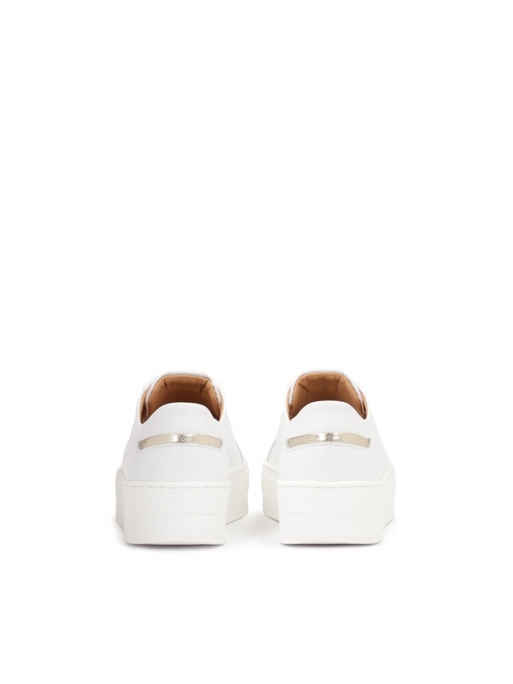 Skórzane sneakersy ze otymi elementami