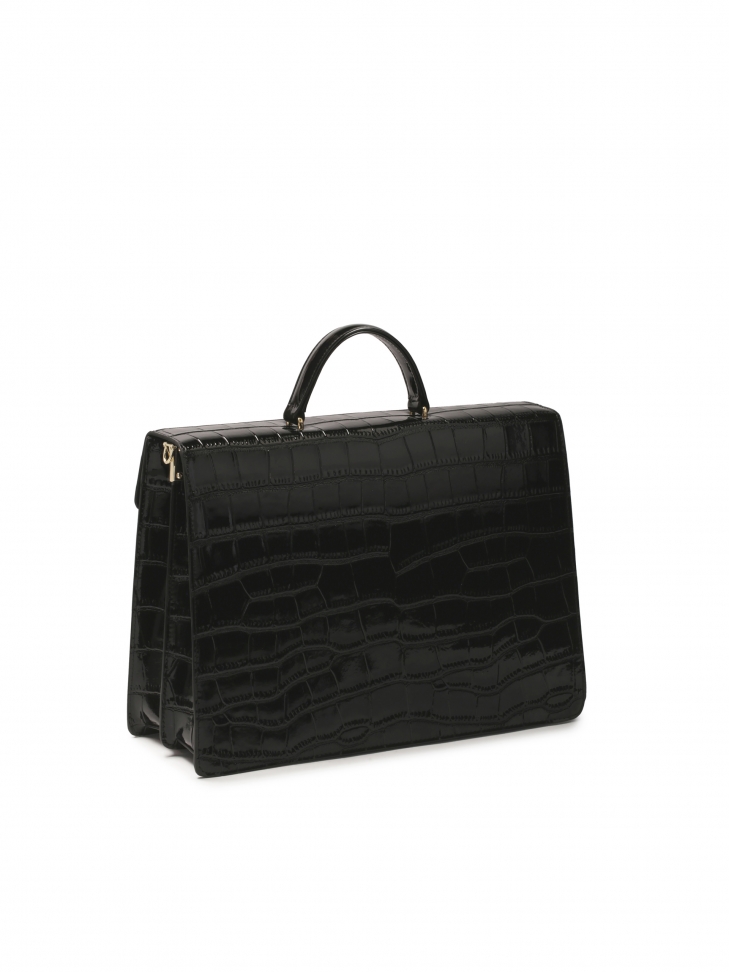 Czarna torebka w formie aktówki