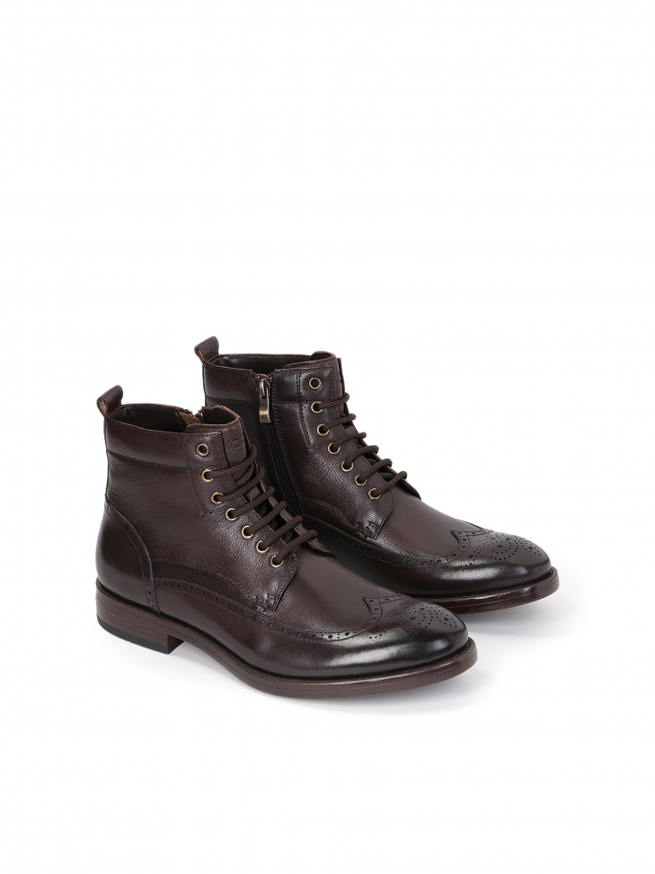 Brązowe trzewiki męskie