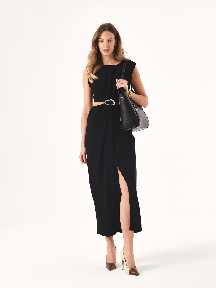 Dwukolorowe czółenka ze skóry