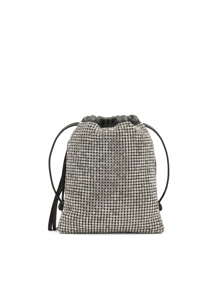 Torebka worek zdobiona cyrkoniami