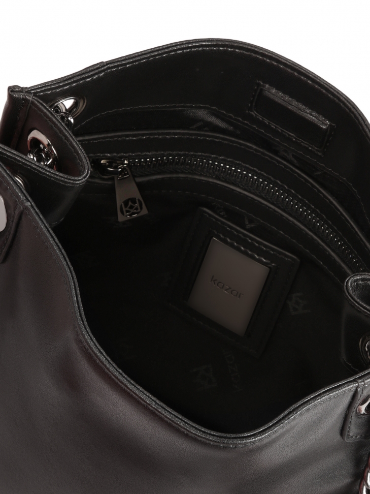 Torebka na ramię z przesuwanym łańcuchem