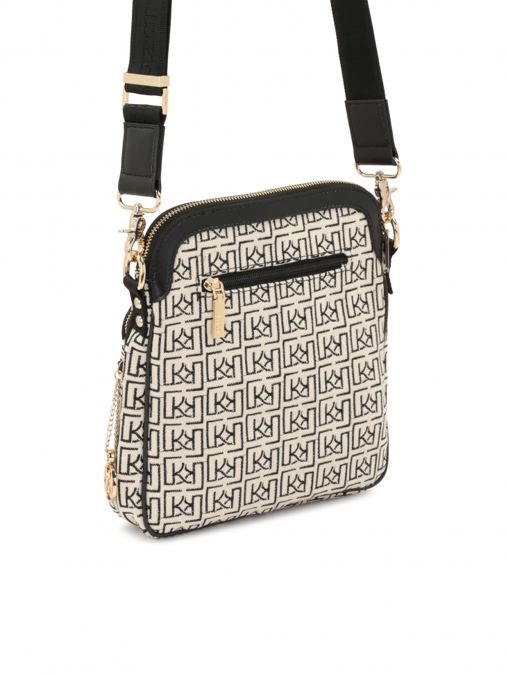 Miejska torebka damska z tkaniny z wyszywanym wzorem