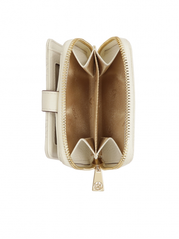 Biały portfel w efektowny wzór