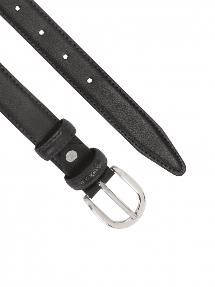 Uniwersalny czarny pasek z naturalnej skóry