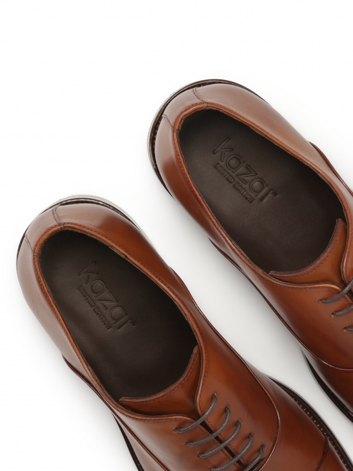 Eleganckie półbuty męskie na skórzanej podeszwie