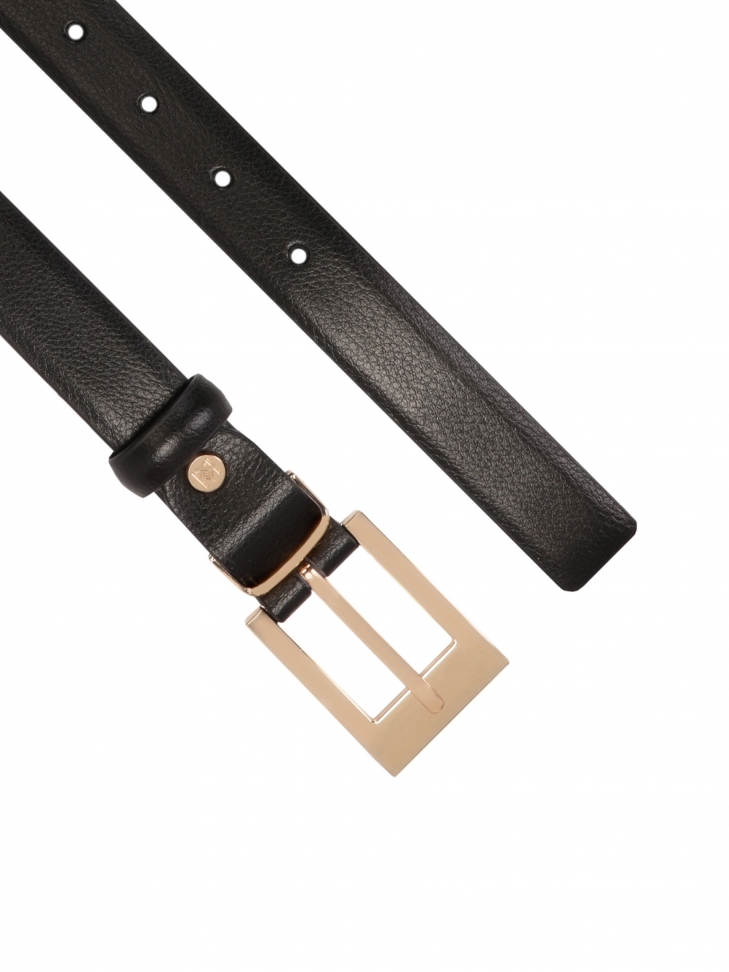 Czarny wąski pasek z minimalistycznym zapięciem