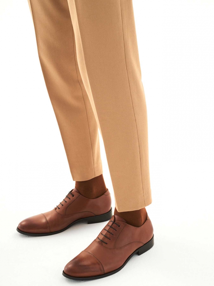 Brązowe półbuty męskie