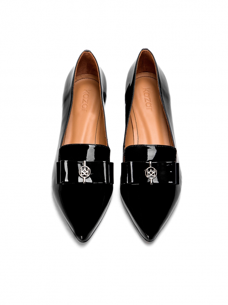 Czarne półbuty damskie