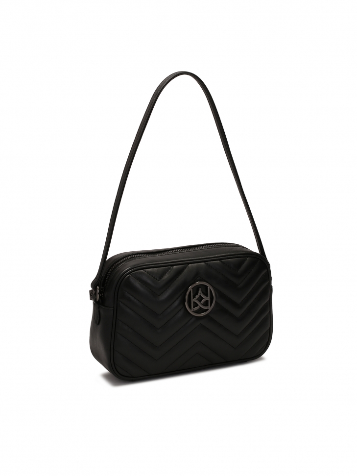 Uniwersalna czarna torebka na pasku