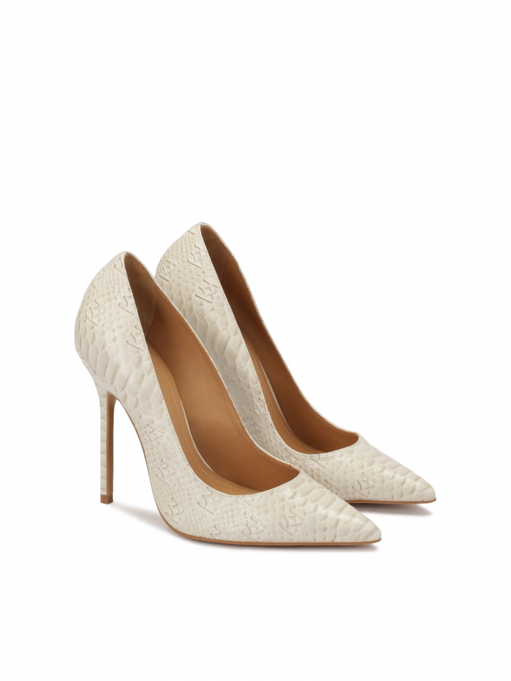 Eleganckie czółenka w tłoczony wzór