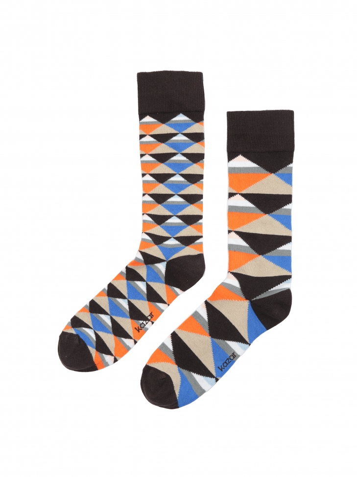 Kolorowe bawełniane skarpety męskie