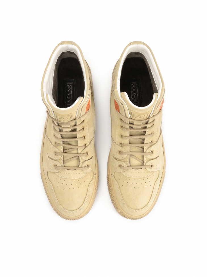 Sneakersy męskie za kostkę z zamszu