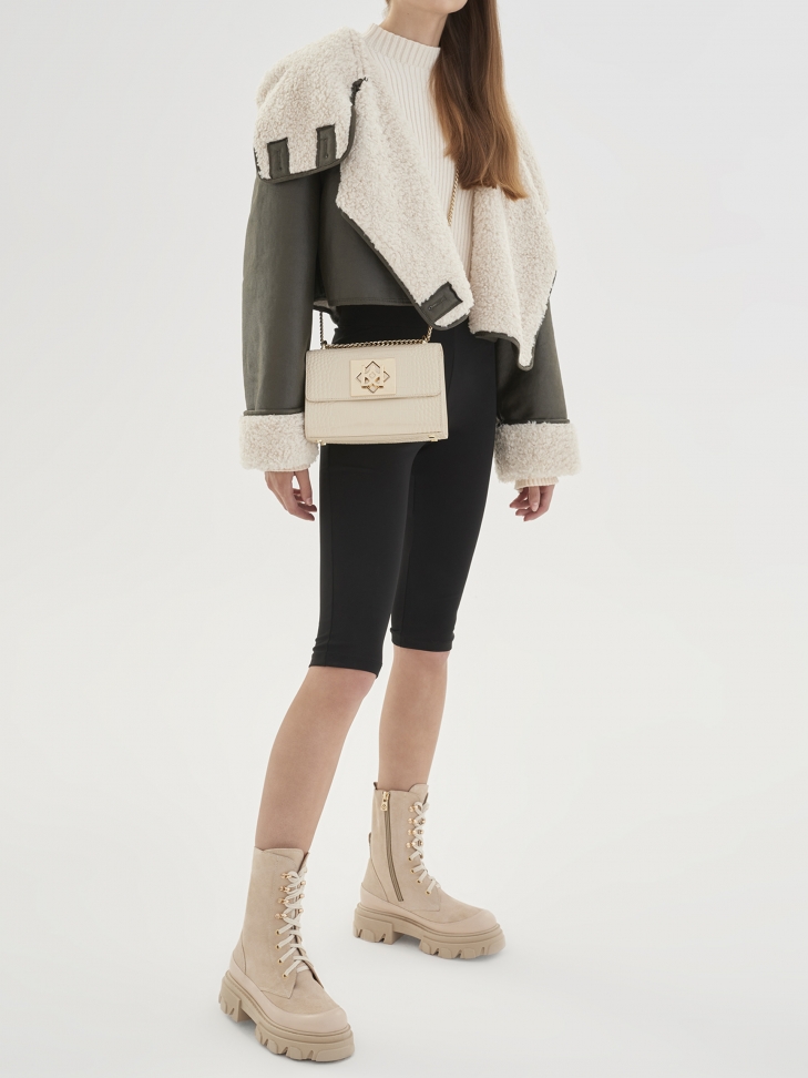 Beżowe trzewiki damskie