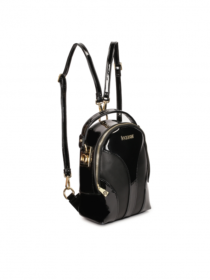 Mały plecak z dwóch rodzajów skóry