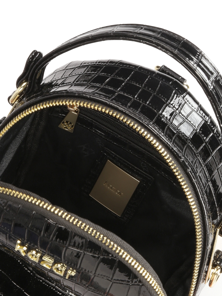 Kompaktowy plecak 2w1 z tłoczonej skóry