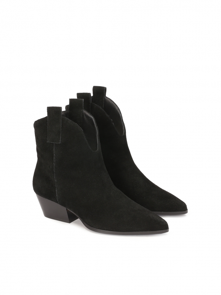 Wsuwane kowbojki z zamszu