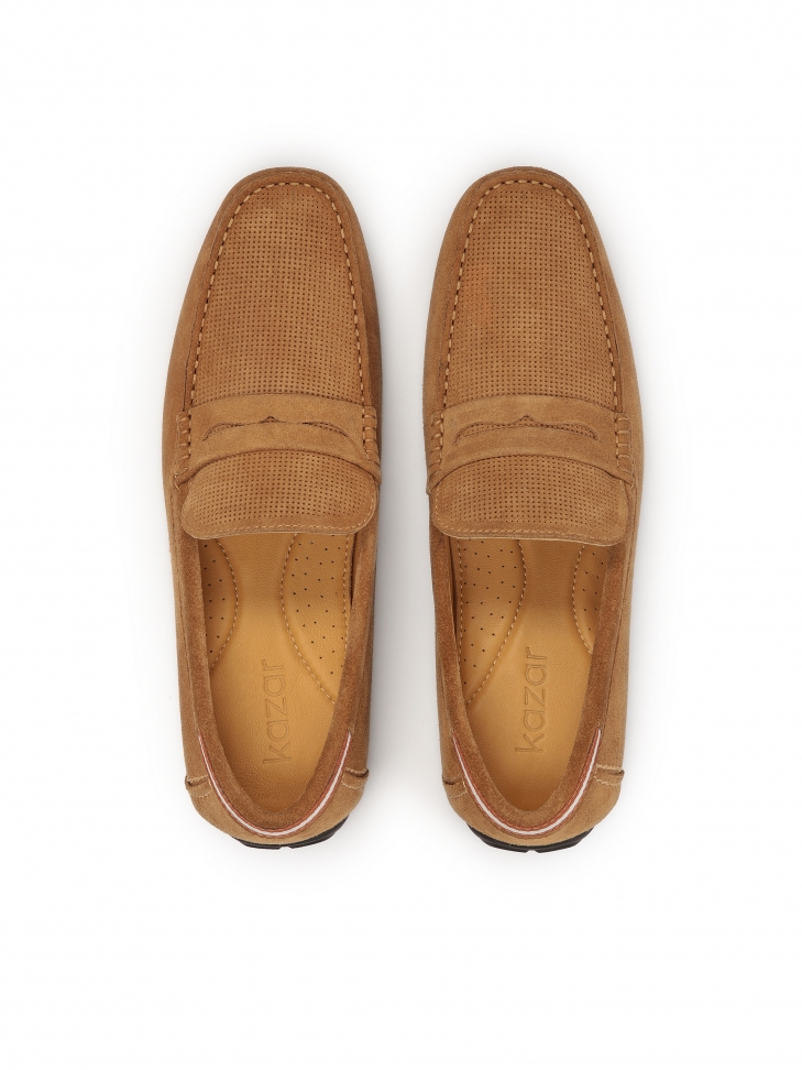 Zamszowe mokasyny na wygodnej podeszwie