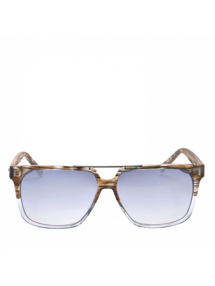 Niebiesko-brązowe okulary przeciwsłoneczne