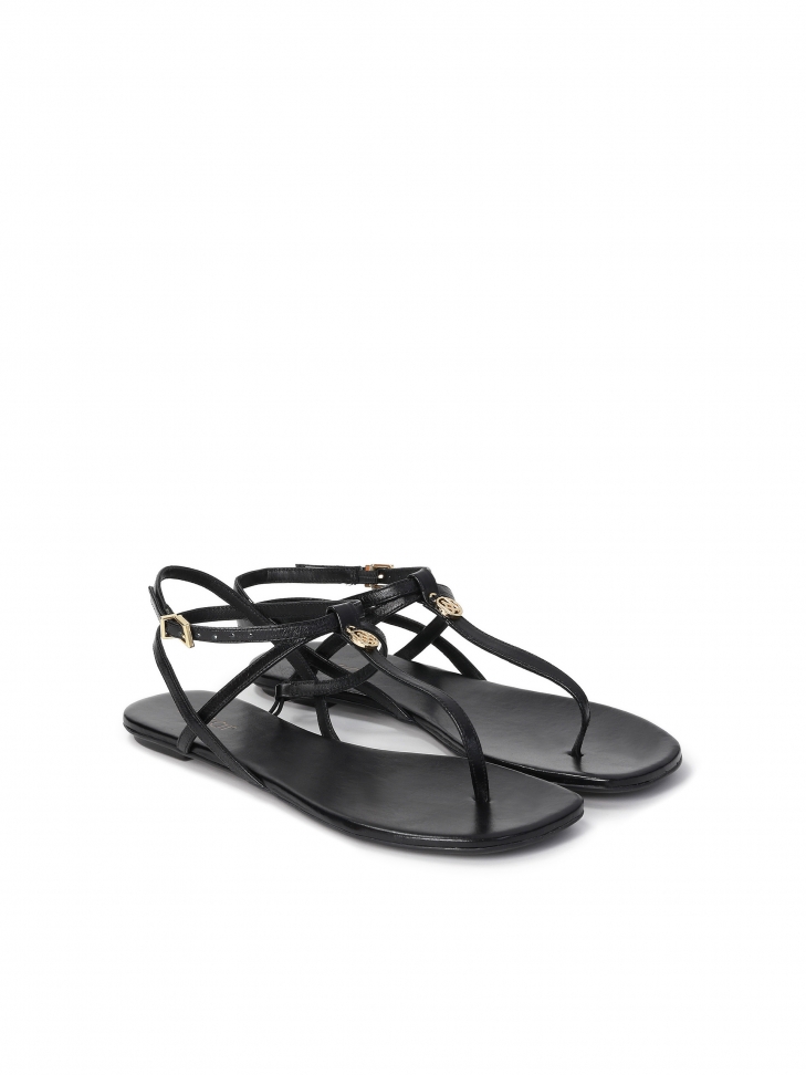 Czarne sandały damskie